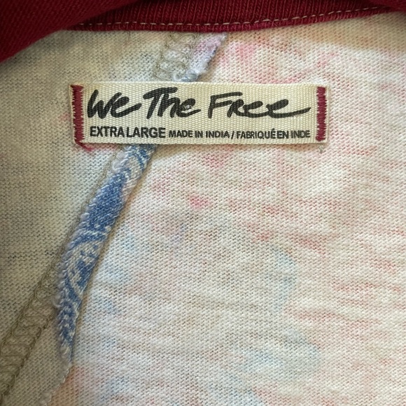 Free People - We The Free - Women’s Unique Patchwork Cotton Sweatshirt Size XL - Picture 2 of 7